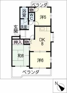 グレースコートⅡ【4階】の間取り