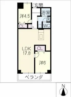 ロイヤルシティ押切【12階】の間取り