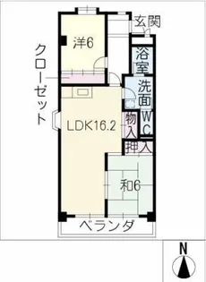 OS・SKYマンション植田南【3階】の間取り