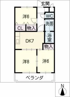 エトワール橘【1階】の間取り