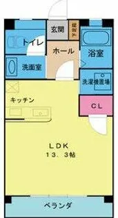 OS・SKYマンション鹿子【3階】の間取り