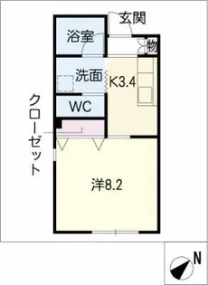 シャルルー・アイ【1階】の間取り