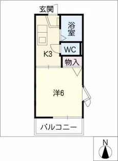 サニーヒル鶴里【1階】の間取り