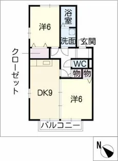 アルモニコA棟【1階】の間取り
