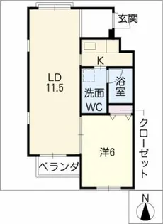 ラパン ドゥー【3階】の間取り
