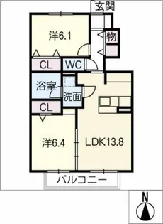ベラ ヴィスタ A【1階】の間取り