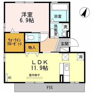 プール・トゥジュール【1階】の間取り