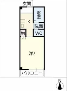 クレール龍美【1階】の間取り