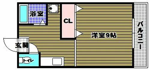 ペドラーム帝塚【1階】の間取り