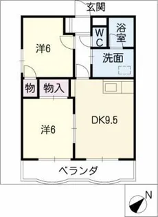 メルベーユ中根【2階】の間取り