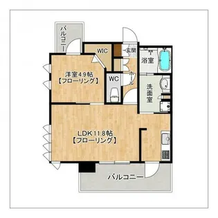 エンクレスト天神LINK【6階】の間取り