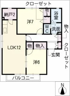 ディアス表山【1階】の間取り