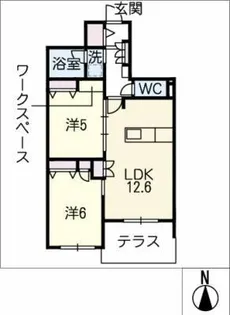 エディアン一社【1階】の間取り
