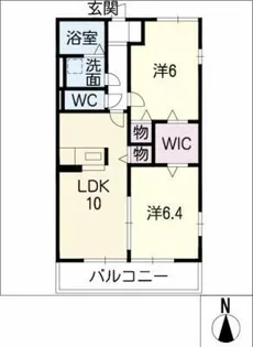 メゾン・ド・パーム B棟【1階】の間取り