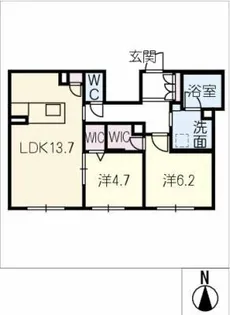 ベルフォーレ中村公園【1階】の間取り