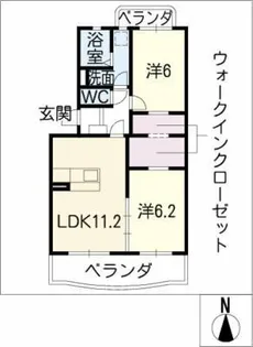 WOODYBELL Dual【1階】の間取り