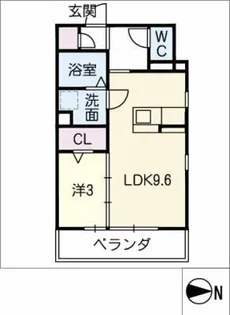 リヴァージュK【3階】の間取り