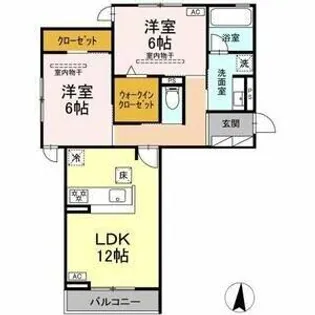 リバーステイツ【1階】の間取り