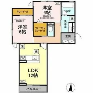 リバーステイツ【1階】の間取り