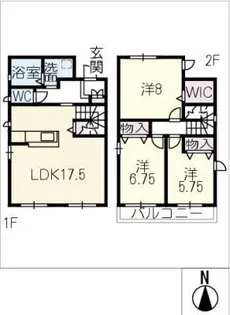 愛知県名古屋市守山区川上町【一戸建】の間取り