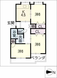 ハイツしらい【2階】の間取り