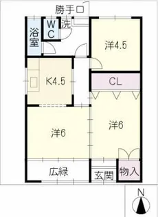 日比野貸家【1階】の間取り