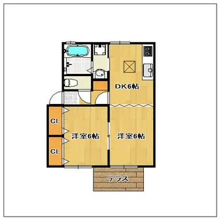 ルミエール河口【B202号室】の間取り