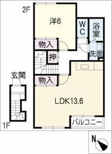 プチ キャッスル【2階】の間取り