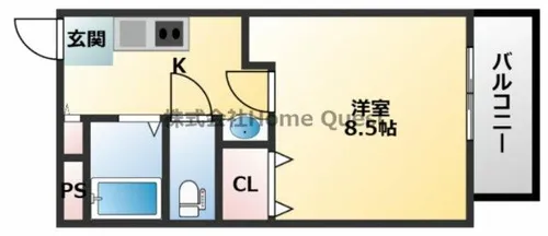ビューティーセゾン和【5階】の間取り