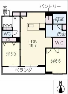 アルフラット オリーブ【2階】の間取り