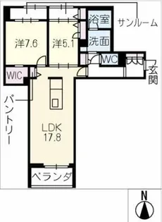 アルフラット オリーブ【2階】の間取り