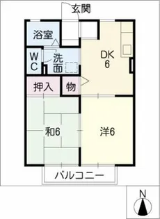 オレンジハウス東館【2階】の間取り