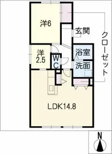フレシール Kaze【2階】の間取り