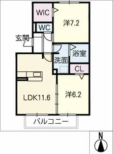 ベルドミール小烏【3階】の間取り