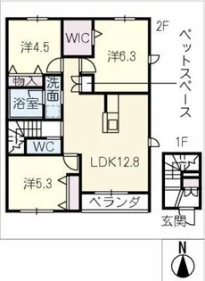 HEBEL けやき坂【2階】の間取り