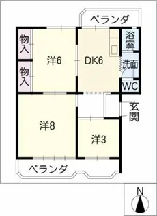 増田ハイツ【2階】の間取り