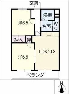 パークタウン花園Ⅱ【1階】の間取り