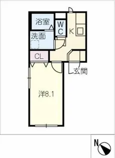 ロッジ グレース【1階】の間取り