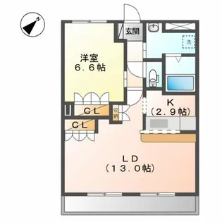 イーストヒルズ緑【1階】の間取り