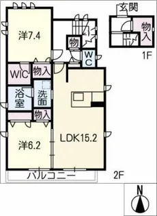 AZUR HONGO WEST【2階】の間取り