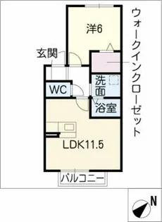 セレーノ八橋【2階】の間取り