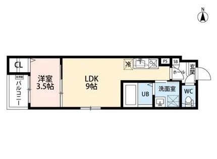 CRASTINE弥生町A棟【1階】の間取り