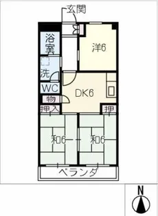サンパティーク小碓【1階】の間取り