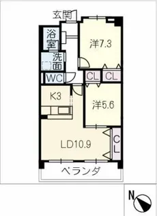 エスタブーレソール【1階】の間取り