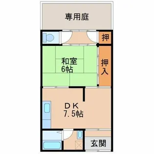 前島アパート【T号室】の間取り