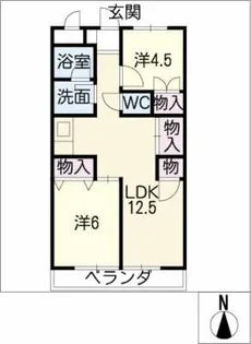 サンテラスタカギ【2階】の間取り