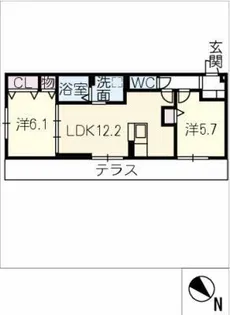 カーサ・カルーナ【1階】の間取り