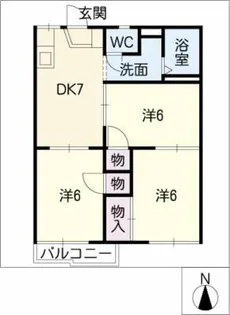 タウニーさち【2階】の間取り