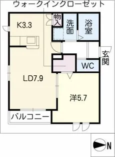 リーブルメゾン【2階】の間取り