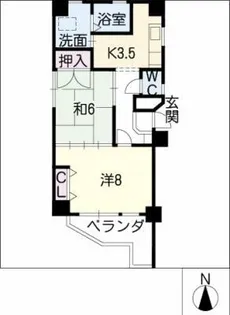 サンハイム池下【8階】の間取り